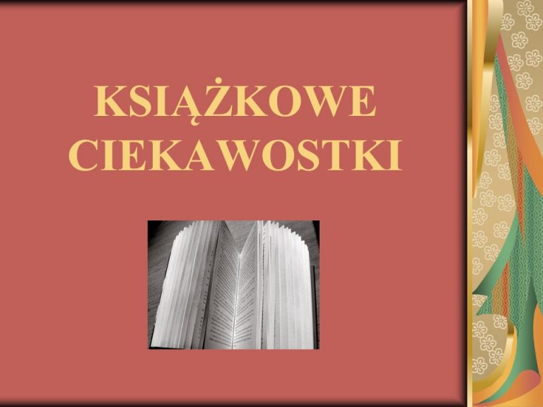 Książkowe ciekawostki