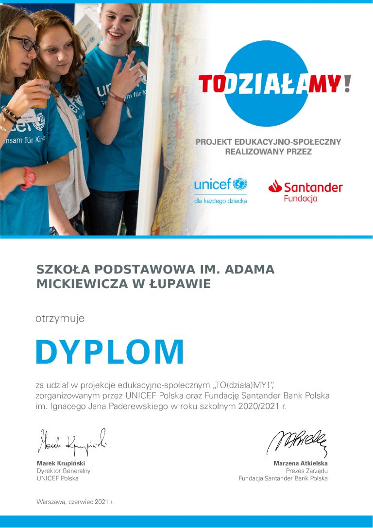 Ogólnopolski  projekt edukacyjno – społeczny „To(DZIAŁA)My!”-podsumowanie