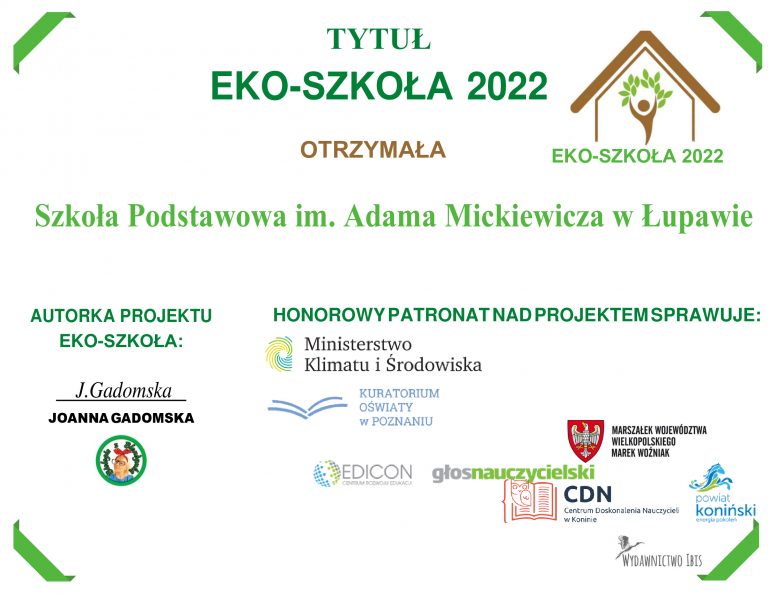 EKO-SZKOŁA 2022 EKO-SZKOŁA 2022