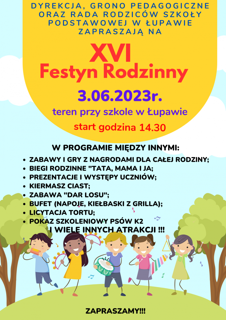 Zaproszenie na Festyn Rodzinny!!!