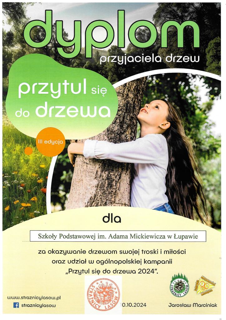 Przytul się do drzewa-dyplom