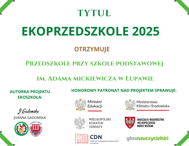 Eko szkoła oraz Trzymaj formę Eko szkoła oraz Trzymaj formę