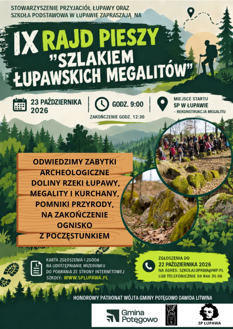 IX Rajd pieszy „Szlakiem Łupawskich Megalitów”